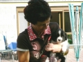 ...Monty mit 4 Wochen zum ersten Mal auf meinem Arm...