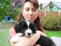 ...Andrea und Monty mit 7 Wochen, hier läßt es sich auch gut liegen...